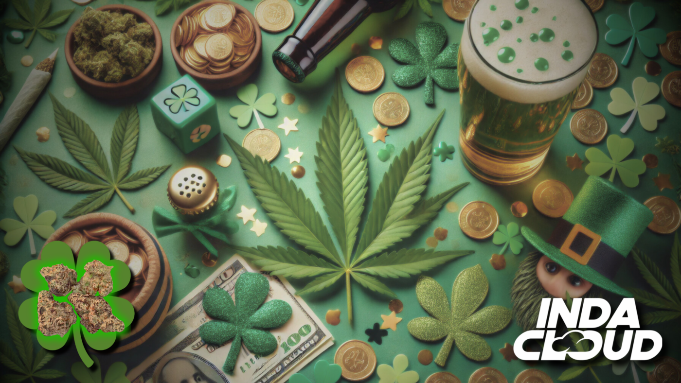 Green Gold: St. Patrick’s Day Challenges + Flash Sale? ☘️ 20 St. Patrick'S Day-Themed Cannabis Display With Coins, Beer, And Shamrocks.