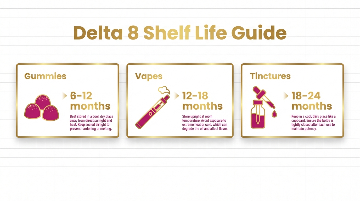 Delta 8 Expiration: How Long Do Delta 8 Products Last? 8 Delta-8 Shelf Life Guide