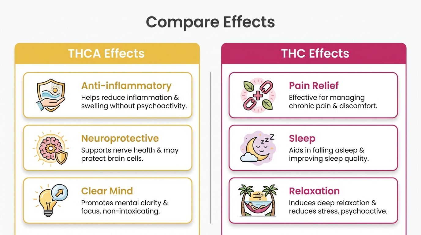 Thca Vs Thc: Understanding The Differences, Effects, And Uses 17 Thca Vs Thc Effects Comparison